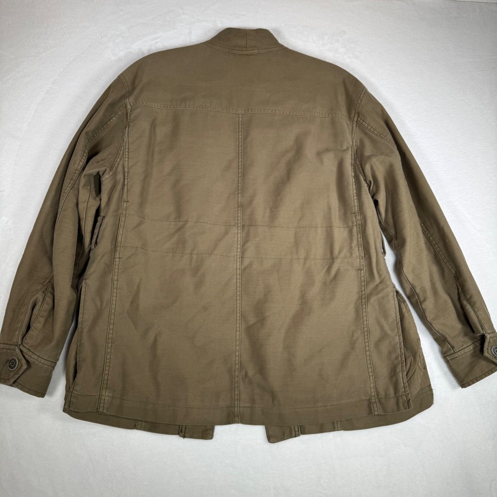 Free People Olive Green Cotton Blend Military Style Jacket Women's Small No Belt - Picture 3 of 11